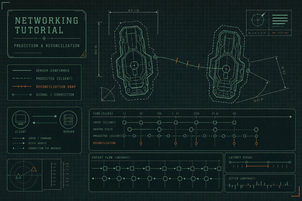 Schematic diagram of two offset ghost vehicle outlines, one solid and one dashed, connected by a signal line